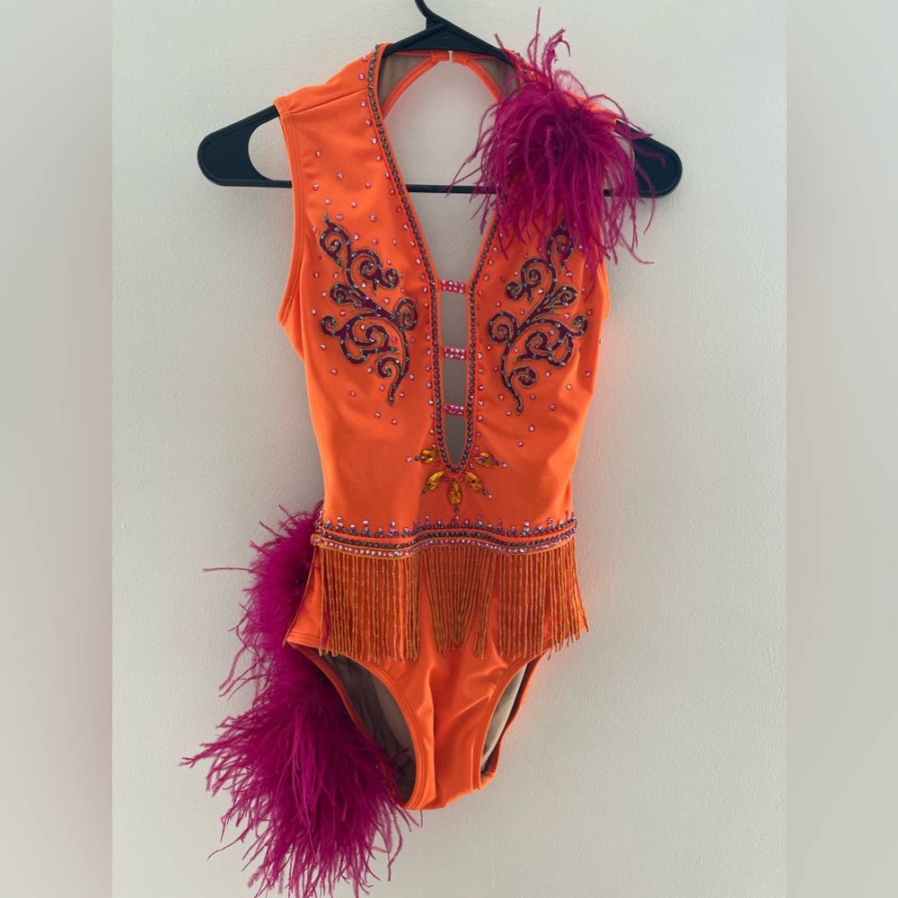 Orange and Purple Embellished Women's Costume